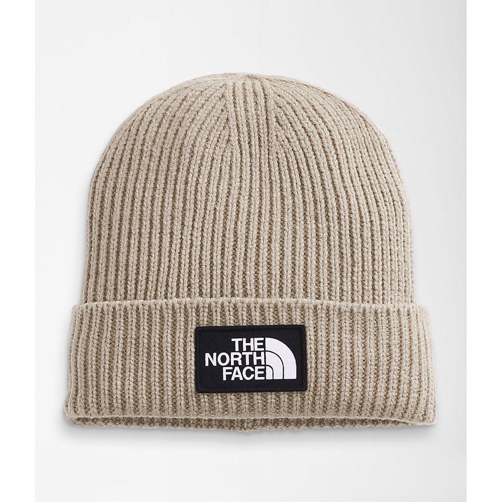 The North Face Tnf™ Logo Box Cuffed Ανδρικα Σκουφοσ - Χακί (RLCI93801)